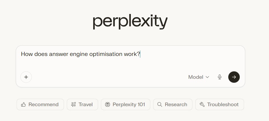 How Perplexity Works Step 1