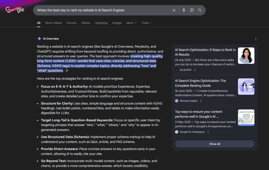 How to rank in AI Search Engines